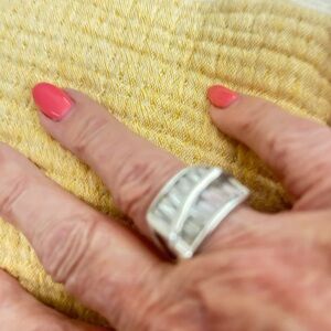 Silver Geometric Ring